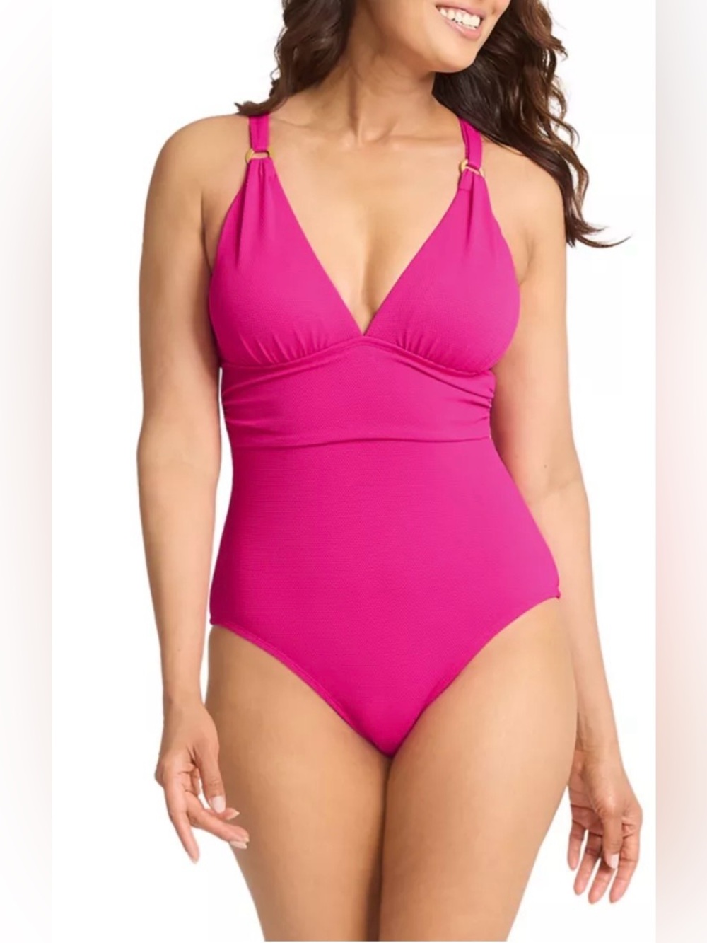 Tommy Bahama Island Clays V-Neck One-Piece Swimsuit size 6 - Picture 1 of 14